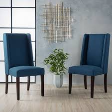 Cline Deep Blue Fabric Dining Chair Set Of 2 Gdf Studio Https Www Amazon Com Dp B01mv4t8u6 Re Dining Chairs Fabric Dining Chairs Dining Room Furniture Sets