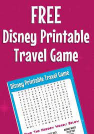 The questions would be fun to ask either kids or adults! Free Disney Word Search More Printable Travel Games For Kids