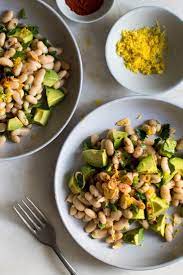 White Bean And Avocado Salad With Garlic Oil Recipe Recipe Nyt Cooking Cannellini Bean Salad Recipes
