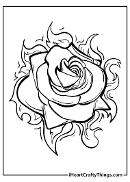 Of flowers and roses coloring pages are a fun way for kids of all ages to develop creativity, focus, motor skills and color recognition. Rose Coloring Pages Original And 100 Free 2021