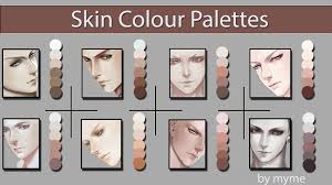 Skin Colour Palettes By Myme1 On Deviantart Skin Color Palette Palette Art Skin Color