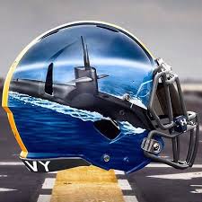 Naval Academy Hand Painted Alternate Helmets Football Helmets College Football Helmets Cool Football Helmets