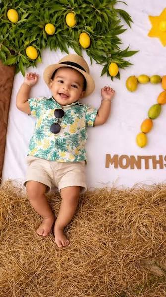 Chic Black Tulle 6-Month Baby Milestone
