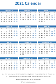 Edit and print your own calendars for 2021 using our collection of 2021 calendar templates for excel. 2021 Yearly Calendar