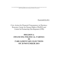 Pdf Campaign Financing Of Political Parties Parliamentary Ellections 2010 Serghei Ostaf Academia Edu
