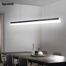 Linear Bar Led Tube Chandelier Office Front Desk Ceiling Hanging Lamp Dining Room Studio Warehouse Markets Led Lighting Fixtures Chandeliers Aliexpress