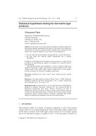 The examples below are final form hypotheses, which have been revised. Pdf Statistical Hypothesis Testing For Dot Matrix Type Products