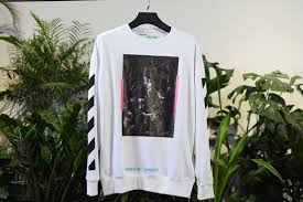 Marked the wall by putting a dab of peanut butter. Off White 17ss White Caravaggio Diagonal Mirror Sweatshirt Released Yeezysale Ru
