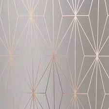 Entrez dans le royaume féerique avec ce papier peint princesses ! Papier Peint Geometrique Metallique Kayla Gris Or Rose Muriva 703013 Cdiscount Bricolage