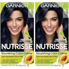 Free delivery and returns on ebay plus items for plus members. Garnier Nutrisse Nourishing Permanent Hair Color Cream 12 Natural Blue Black 2 Count Black Hair Dye Shefinds