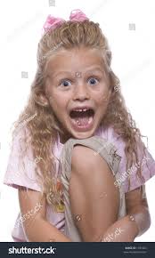 Young Girl Surprised Clipping Path Stock Photo 1781562