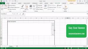 Add A Scroll Bar To Your Text Boxes In Excel Scroll Bar Excel Source Documents