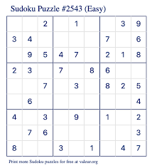 Challenge yourself with this free online version of classic sudoku. Free Printable Easy Sudoku With The Answer 2543