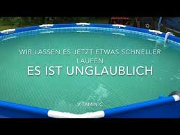 Poolpflege Mit Vitamin C Bei Grunem Poolwasser Youtube Poolwasser Pool Wasser Poolpflege