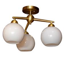 Aged brass flush mount ceiling light. Decor Therapy Michael 3 Light Antique Brass Flush Mount Ceiling Light Ch1910 The Home Depot