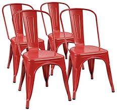 Amazon Com Furmax Metal Dining Chair Indoor Outdoor Use Stackable Classic Trattoria Chair Chic Dining Bistro Ca In 2020 Metal Dining Chairs Indoor Chairs Metal Chairs