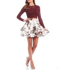 Short Juniors Homecoming And Party Dresses Dillard S Lace Top Long Sleeve Long Sleeve Short Dress Long Sleeve Cocktail Dress