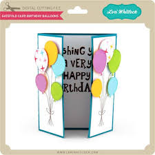 Gatefold Card Birthday Balloons Gatefold Cards Birthday Card Craft Happy Birthday Cards Diy