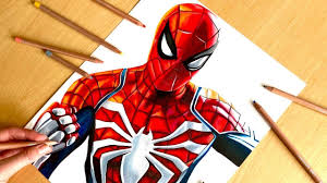Youtube Realistic Drawings Spiderman Color Pencil Drawing