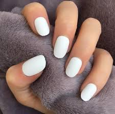 Acrylic short nail design is appreciated by many woman. White Matte Short Oval Doobys Nails