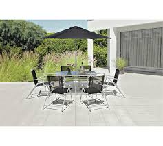 Buy Argos Home Pacific 6 Seater Metal Patio Set Black Silver Patio Sets Argos Patio Outdoor Tables And Chairs Patio Furniture Sets
