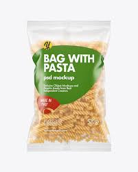 Download Matte Plastic Bag With Fusilli Pasta Mockup In Bag Sack Mockups On Yellow Images Object Mockups PSD Mockup Templates