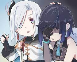 shenhe and yelan (genshin impact) drawn by xinzoruo | Danbooru