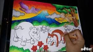 Kali ini aku mau menggambar pemandangan mudah dengan crayon miniso nih. Cara Mewarnai Pemandangan Dengan Crayon How To Color With Oil Pastels Youtube
