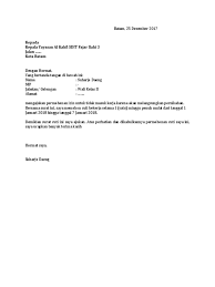 Santri siap guna daarut tauhiid bandung gegerkalong girang no. Surat Permohonan Cuti Menikah Guru Gagacucus