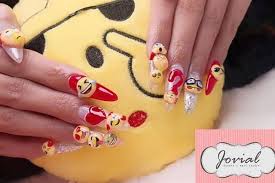 50 Eye Catching Emoji Nails To Dress Up Your Look In 2020 Black and white nail art, glitter nail, nail art, striped nails love the variety!