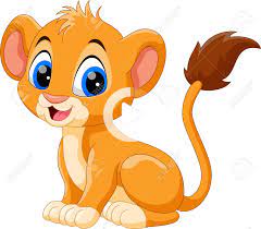 Stock Vector Cartoon Lion Baby Animal Drawings Lion Cartoon Drawing