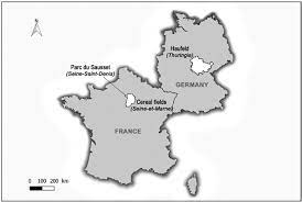 Both france and germany are popular tourist destinations in western europe. Map Of The Study Areas In Germany And In France Download Scientific Diagram