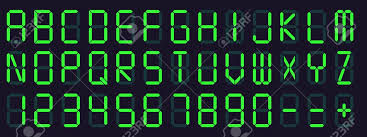 Daily value refers to the amount of a nutrient you need daily based on a 2,000 calorie diet. Digital Display Font Alarm Clock Letters And Numbers Electronic Alphabet And Retro Calculator Screen Symbols Vector Set Lcd Monitor And Scoreboard Digital Abc Characters Royalty Free Cliparts Vectors And Stock Illustration Image