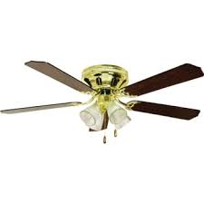 Ceiling fans with lights (663) ceiling fans without lights (142) wifi compatible. Litex 52 In Hugger Mount Ceiling Fan W Light Polished Brass Hd Supply