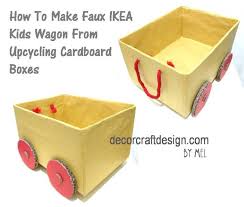 How To Make Faux Ikea Kids Wagon From Upcycling Cardboard Boxes Decor Craft Design In 2020 Kids Wagon Cardboard Boxes Kids Ikea Kids