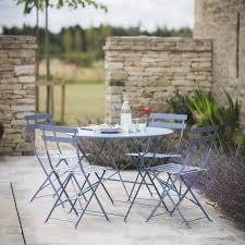 Rive Bistro Table Set With 4 Chairs Dorset Blue Sanat