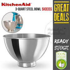 Kitchenaid mixer bowls 3 quart saucepan. Kitchenaid Accessory 3 Quart Stainless Steel Bowl 5kb3ss For Artisan Stand Mixer Shopee Malaysia