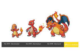 Find free perler bead patterns / bead sprites on kandipatterns.com, or create your own using our free pattern maker! Cross Stitch Pattern Pokemon Sprites 004 006 Charizard Charmeleon Charmander Cross Stitch Cross Stitch Patterns Pokemon Cross Stitch
