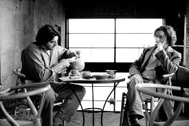 The white stripes talk about power conduits. Coffee And Cigarettes 2003 Imdb