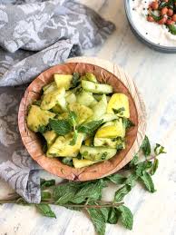Cucumber Pineapple Raw Mango Salad Recipe Recipe Vegetarian Salad Recipes Mango Salad Salad Recipes