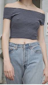 Brandy Melville Ellery Off The Shoulder Top Striped X Small Small Ebay Striped Tops Clothes