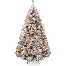 As popsugar editors, we independently select and write about stuff we love and think you'll like too. Best Choice Products 7 5ft Pre Lit Holiday Christmas Pine Tree W Snow Flocked Branches 550 Warm White Lights Walmart Com Walmart Com