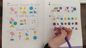 This math grade 1 worksheet will form a base for learning geometry ahead. 1st Grade Grouping Shapes Attributes Youtube