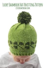 Lucky Shamrock Hat Knitting Pattern Little Red Window