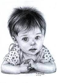 Vector cute african american baby boy with rattle sitting. Innocent Baby Pencil Drawing Drawing By Santhosh Skp