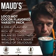 Maud's Hot Chocolate Pods Variety Pack, Loco Hot Cocoa, Peppermint, Keurig  Compatible, 48ct