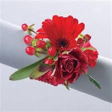 Maybe you would like to learn more about one of these? Red Rose And Gerbera Daises Corsage Wrislet Flower Shop Network Flower Delivery Red Corsages