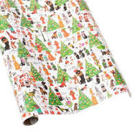 Caroling Pets Wrapping Paper - 30" x 8' Roll