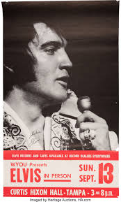 Elvis Presley 1970 Tampa, Florida Large Concert Poster. ... Music