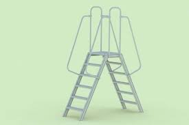 Double Sided Step Ladder 3d Model 3d2v 3d2v Com Metallic Industrial 3dmodel 3dprint Double Sided Step Ladder3d Ladder Staircase